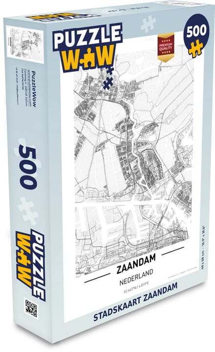 Puzzel Stadskaart Zaandam - Legpuzzel - Puzzel 500 stukjes - Plattegrond