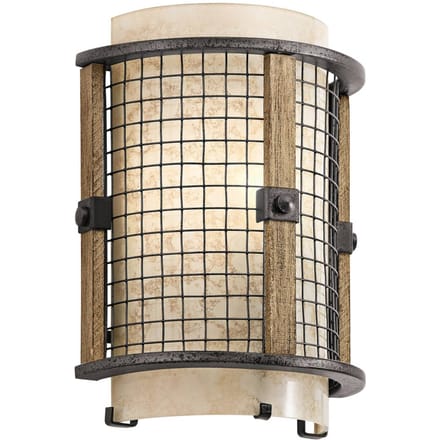 Kichler LED Wandlamp Ahrendale | 1X E14 Max 40W | Anvil Iron