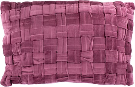 HomeBound by KY | Kussen braid velours paars | sierkussen paars