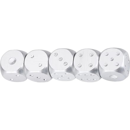 Jeu de Table en alliage d'aluminium, 5 pièces, jeu de Poker, jeu de dés avec boîte de rangement Silver square white