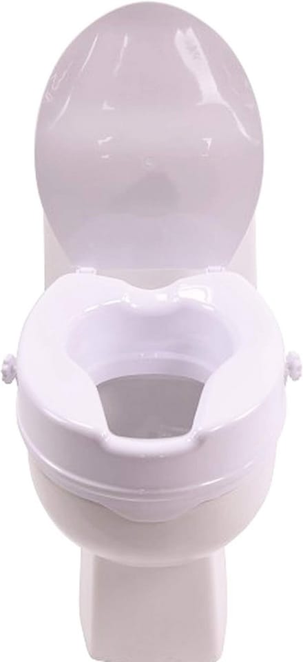 Verhoogde Toilethoogte Stoel met Deksel - 10 cm Hoogte, 1,40 kg