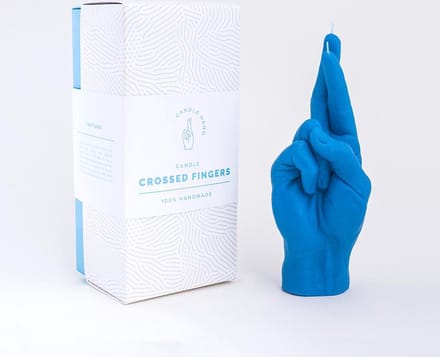 CandleHand - Crossed Fingers - blue