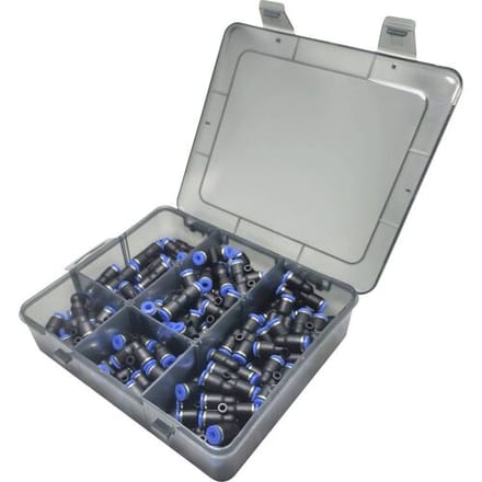 TRU COMPONENTS Pneumatische connector TC-14109136 TC-Fitting Set - 4 mm Buis-Ø: 4 mm 80 stuk(s)