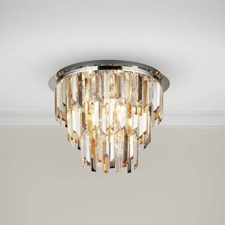 Searchlight Plafondlamp Clarissa met kristallen