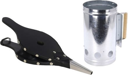 BBQ opstart pakket - Briketten/houtskool starter - blaasbalg - barbecue starter