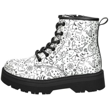 Skechers Gravlen Hi - Doodle Down Meisjes Laarzen - Zilver