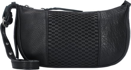 FREDsBRUDER Leren Schoudertas MY Crossbag Black Zwart