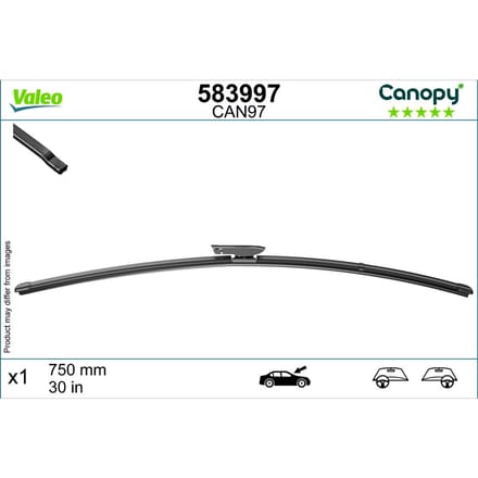 Wisserblad VALEO Canopy 583997, 750mm, Voor, 1 Stuk