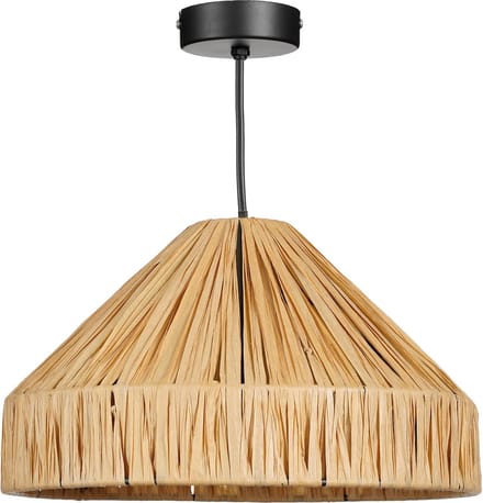 Mica Decorations Elisa Hanglamp - H18 x Ø30 cm - Raffia - Lichtbruin