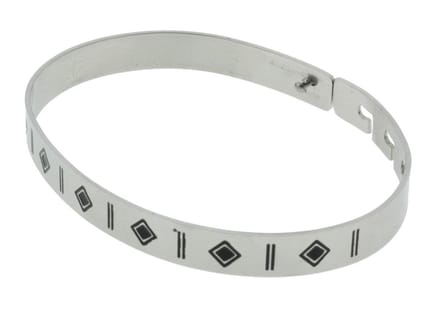 Behave - Rvs armband met Aztec motief - Minimalistische trendstijl