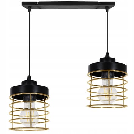 Light Home RASTI - Hanglamp 2-Lichts - Metaal Draad Kappen - Hoogte Verstelbaar