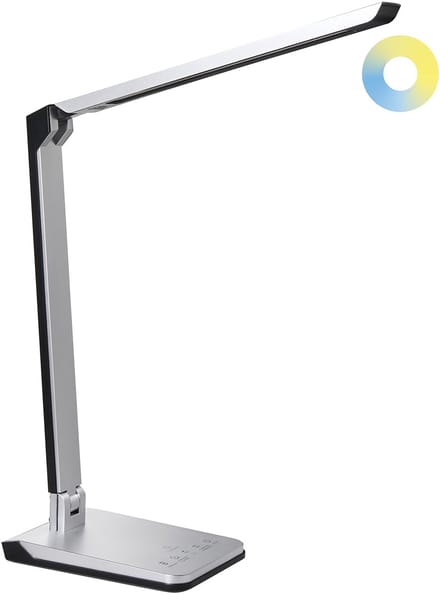 PICTOR - Bureaulamp LED - Zilver - Synthetisch materiaal