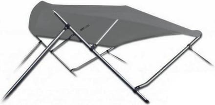 3 Boog Biminitop Zonnetent PREMIUM H137 cm DONKERGRIJS Breedte 137-152 cm