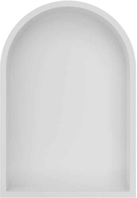 Wiesbaden Demis Inbouwnis Ovaal 30 x 45 x 10 cm - Mat Wit