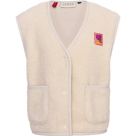 LOOXS Little Meisjes Gilets - Maat 92/98 in de kleur Gebroken Wit van 100% Polyester - 2531-7016-008