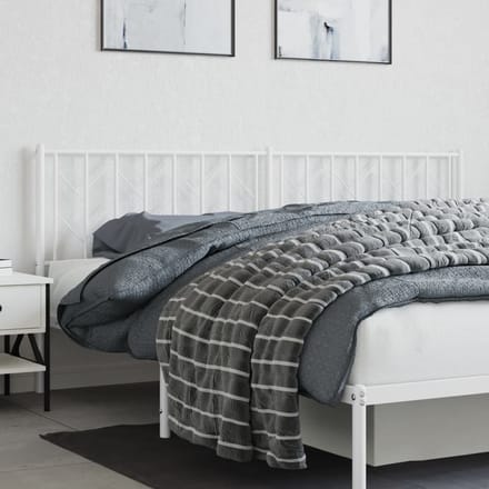 vidaXL - Vervangend - hoofdbord - 193 - cm - metaal - wit