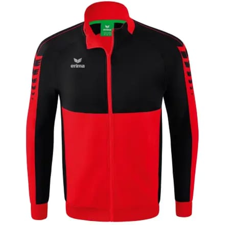 Erima Six Wings Worker Jack Heren - Zwart / Rood | Maat: M