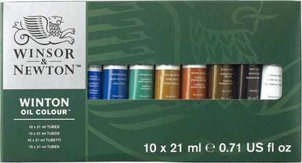 Winsor & Newton 1490697 Winton Olieverf Starter Set – 10 × 21 ml – Olieverf voor Kunstenaars en Beginners