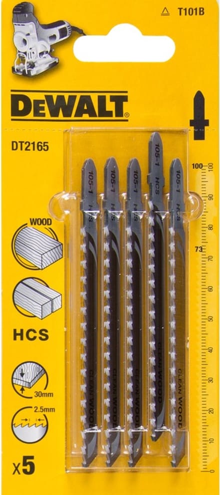 Dewalt Decoupeerzaagblad Universeel Dt2165-qz - 100mm - Fijn - Hcs - 5 Stuks