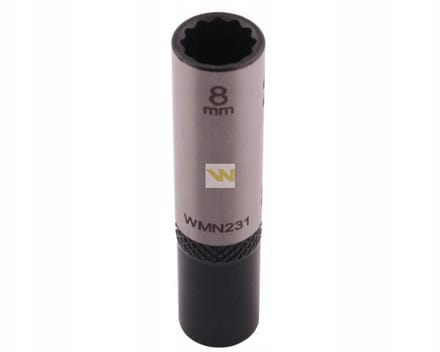 Waryński 1/4" 8mm Dopsleutel, Lange Uitvoering, CrV50BV30