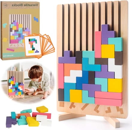 Houten stapel puzzelspel voor kinderen - Educatief, Creatief en Ontwikkeling van Motoriek
