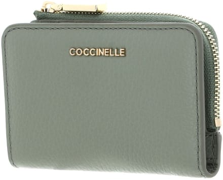 COCCINELLE Leren kaarthoes Metallic Soft Credit Card Holder Greenery groene