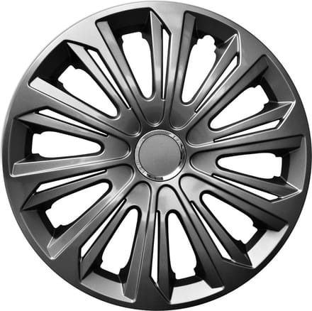 NRM STERK Universele wieldoppen 15" Grafiet gelakt 4 stuks