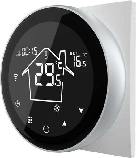 Quality Heating - Elektrische vloerverwarming thermostaat - PRF-80 - Wifi Google Home Amazon Alexa Compatible - Universeel - Programmeerbaar -