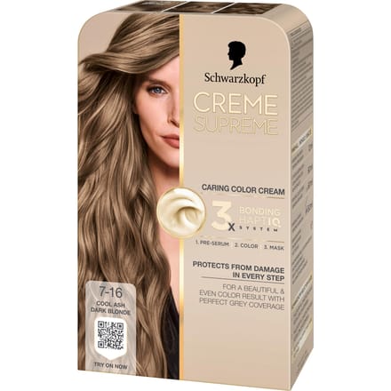 Schwarzkopf Creme Supreme 7-16 Cool Ash Dark Blonde 1 st