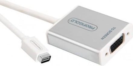 Profigold Mini-Displayport naar VGA omvormer kabel - 15 centimeter - Thunderbolt Mini DP adapterkabel