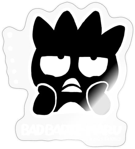Bad Badtz-Maru Portret met tekst Sticker Maat S (max. 10 x 10cm)