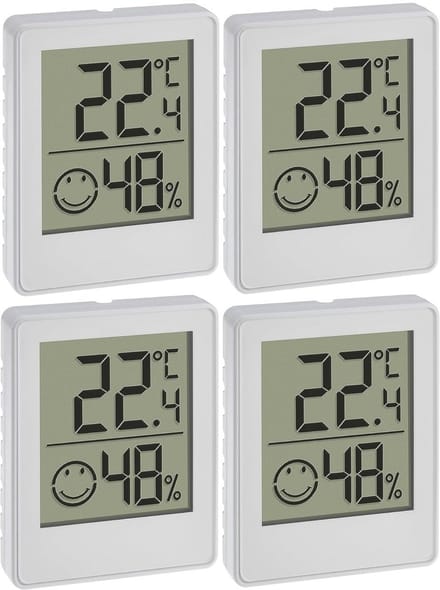 Digitale Mini Thermo-hygrometer met Smiley Comfortzones