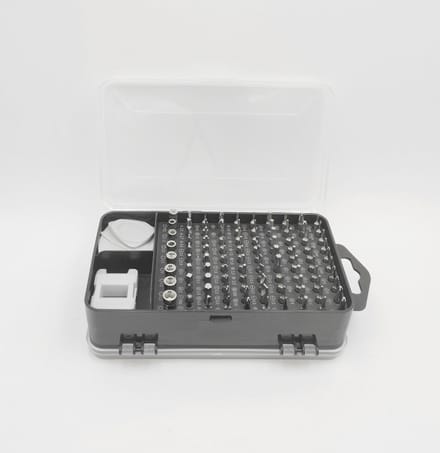 Precisieschroevendraaierset, 115-delig.