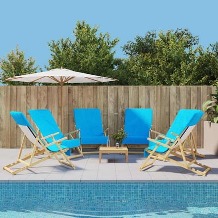 vidaXL - Strandhanddoeken - 6 - st - 400 - g/m² - 60x135 - cm - stof - turquoise