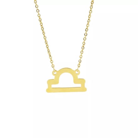 Despora - Sterrenbeeld Ketting - Sterrenbeelden - Sterrenbeeld Sieraden - Libra - Goudkleurig RVS (Weegschaal)