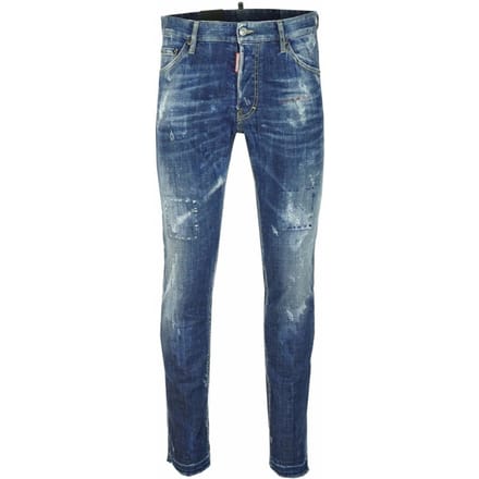Dsquared2 Cool Guy Jean Blauwe Gerafelde Denim Broek