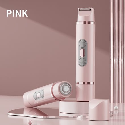 Epilator Met Dubbele Kop Elektrisch Scheerapparaat En Trimmer Voor Vrouwen Roze