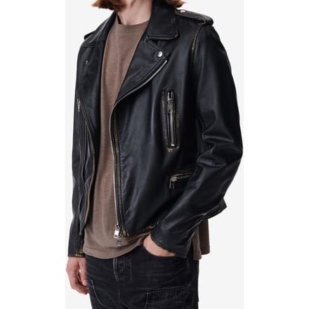 IRO Paris Cruise Outerwear Black/beige Größe: S | Lederjacken Outlet | Herren | Schwarz