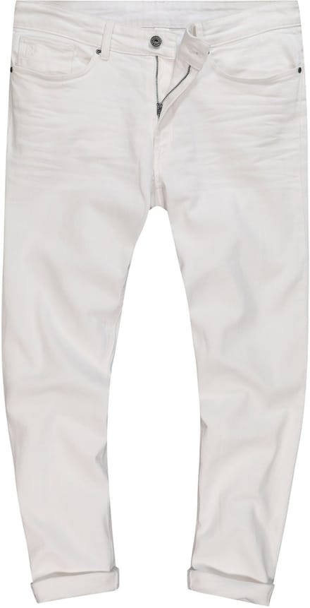 JP 1880 - Heren - Jeans 5-Pocket Straight-Fit/134 - Wit denim - Maat 31