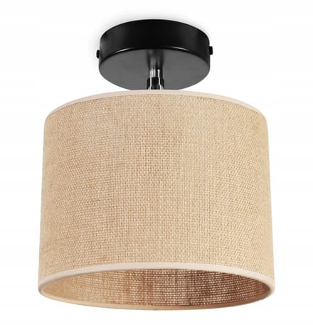 Light Home JUTA - Plafondlamp 1-Lichts - Stoffen Kap Ø20 cm - Beige