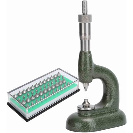Horlogereparatiegereedschap Horlogemaker Strass Zetmachine Draadspoed Micrometer Donkergroen donkergroene kleur