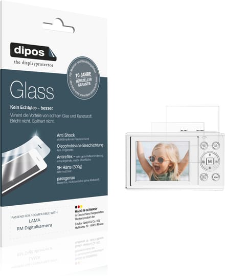 dipos – 2x Matte Pantserfolie geschikt voor LAMA RM Digitalkamera | 9H Screenprotector