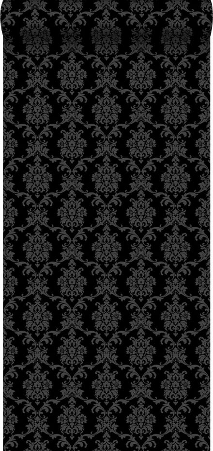 ESTAhome behang barokprint zwart - 53 cm x 10.05 m - 136825