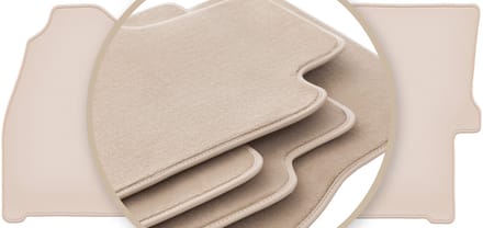PREMIUM beige vloermatten voor: Mercedes Sprinter II bestelwagen 2006-2019