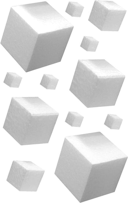 Piepschuim Blok - Hobby Materiaal - Creatief Knutselen - Gemiddelde Dichtheid - 50x50x35 cm - Wit