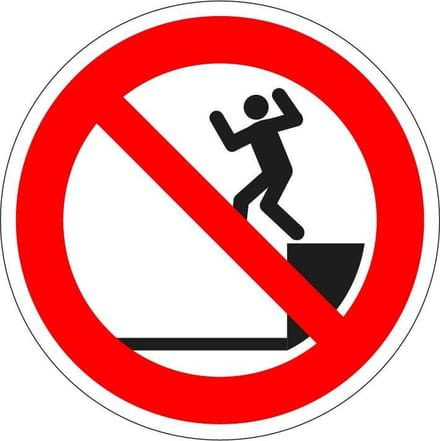 Niet springen sticker, P072 50 mm - 10 stuks per kaart