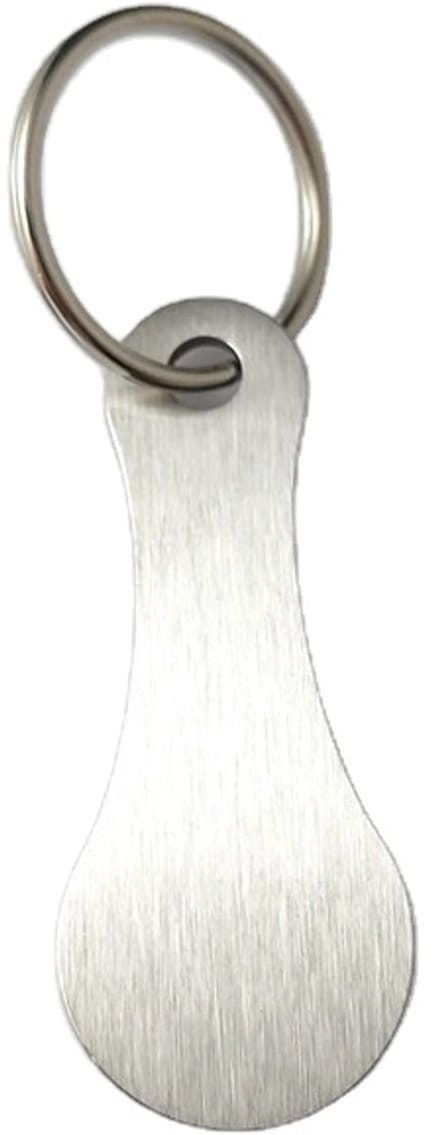 Winkelwagenmuntje sleutelhanger - Winkelwagen token - Universeel winkelwagens - RVS - Jonyx