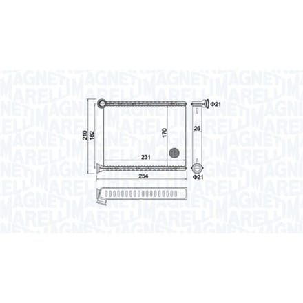 Warmtewisselaar, interieur verwarming MAGNETI MARELLI 350218473000