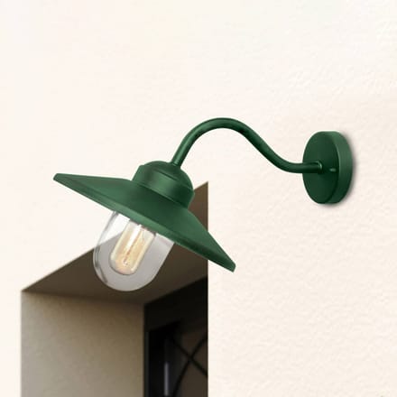 Elstead Lighting LED Wand Buitenlamp Klampenborg | 1X E27 Max 60W | IP44 | Dimbaar | Fir Green