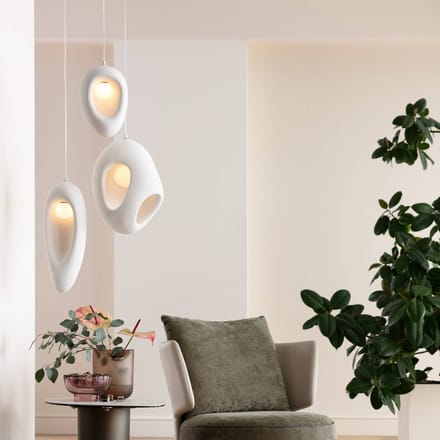 KARE hanglamp Soul Dining, wit, gips, 53 cm, G9